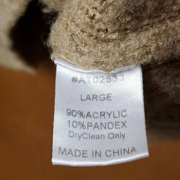 Lumiere Womans Tan Sweater,Size Large - Picture 3 of 4